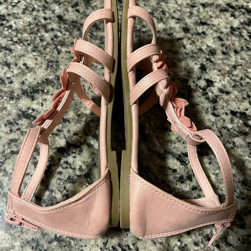 Pink Floral Kids Sandals